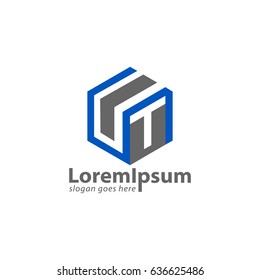 Logo de caja con el logotipo de la letra UT