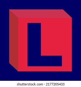 Box Logo Vector Design With Letter L