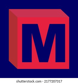 Box Logo Vector Design With Letter M