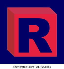Box Logo Vector Design With Letter R