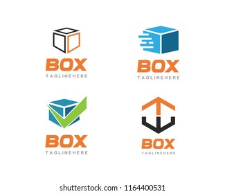 Box logo vector icon template