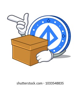 With box loopring coin character cartoon