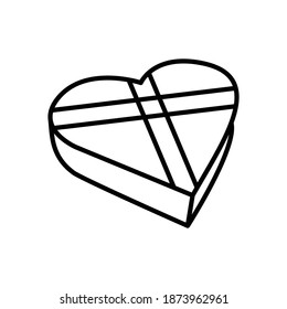 box love icon line style vector