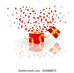 BOx of love vector for your design