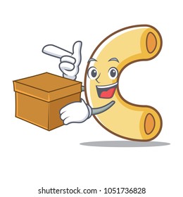 With box macaroni character cartoon style