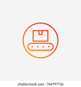Box machine icon.gradient illustration isolated vector sign symbol