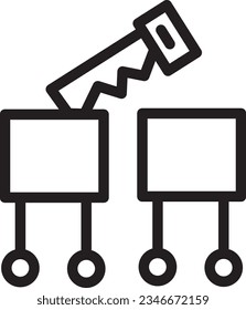 Box Magic Saw Outline Icon