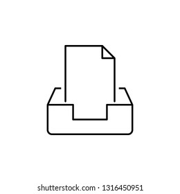 box mail inbox outline icon. Signs and symbols can be used for web, logo, mobile app, UI, UX