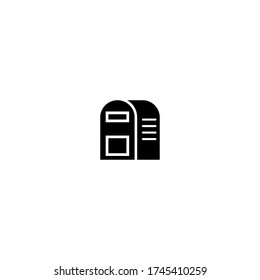 box mail logo icon design with simple line art style