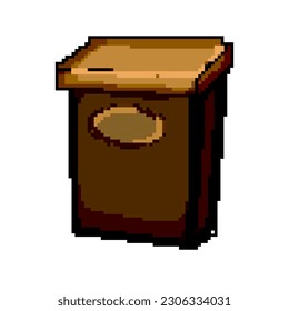box mailbox letter game pixel art retro vector. bit box mailbox letter. old vintage illustration
