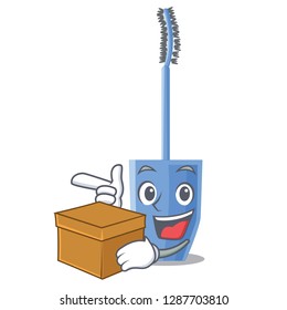 With box mascara brush in the cartoon shape