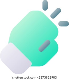 Box match pixel perfect flat gradient two-color ui icon. Boxer punch. Glove for professional fighter. Simple filled pictogram. GUI, UX design for mobile application. Vector isolated RGB illustration