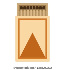 Box of matches icon. Flat illustration of box of matches vector icon for web design