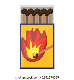 Box of matches on white background