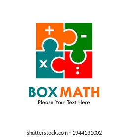Box mathematic logo template illustration