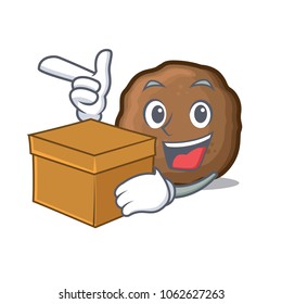 Box meatball character cartoon style