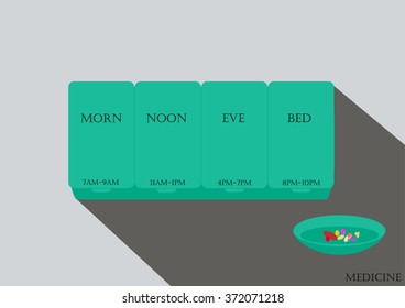 A box of medicine,vector illustration,flat design.