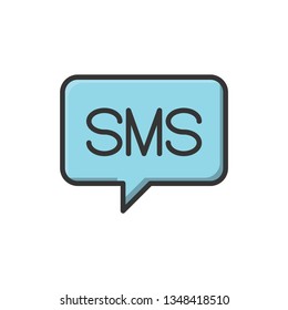 box messages fillled outline icon