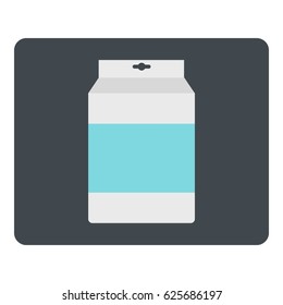 Box of milk icon flat isolated on white background vector illustration