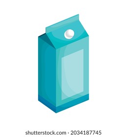 leche de caja aislada sobre fondo blanco. ilustración vectorial