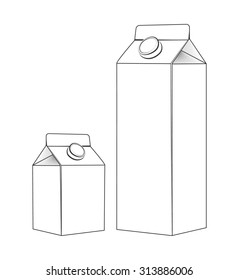 box of milk. jug of milk