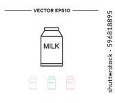 box of milk.line icon. vector illustration