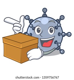 With box mine underwater in the cartoon shape