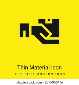 Box minimal bright yellow material icon