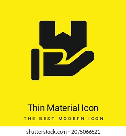 Box minimal bright yellow material icon