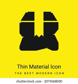 Box minimal bright yellow material icon