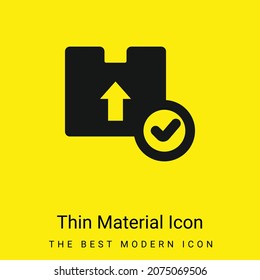 Icono de material amarillo brillante mínimo