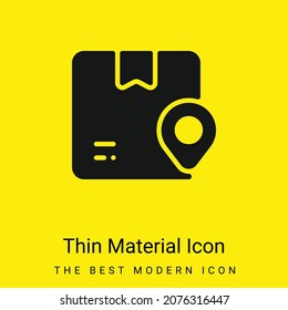 Icono de material amarillo brillante mínimo