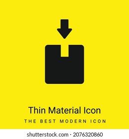 Box minimal bright yellow material icon