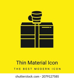Icono de material amarillo brillante mínimo