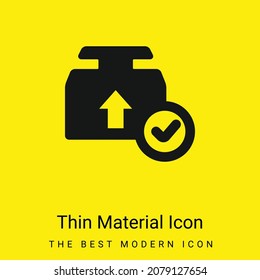 Box minimal bright yellow material icon