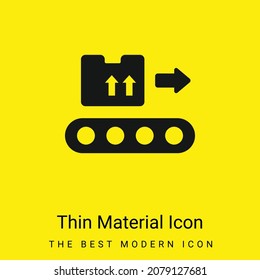 Box minimal bright yellow material icon
