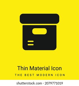 Box minimal bright yellow material icon