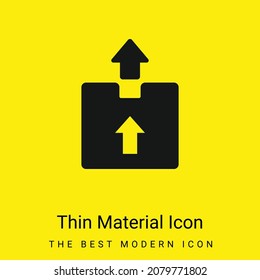 Box minimal bright yellow material icon