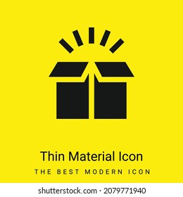 Box minimal bright yellow material icon