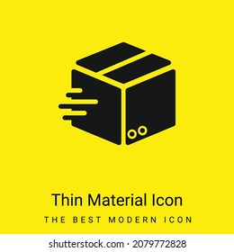 Box minimal bright yellow material icon