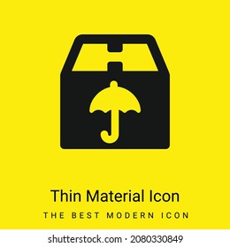 Icono de material amarillo brillante mínimo