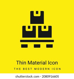 Icono de material amarillo brillante mínimo