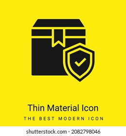 Box minimal bright yellow material icon