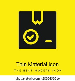 Box minimal bright yellow material icon
