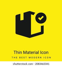 Icono de material amarillo brillante mínimo