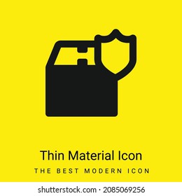 Icono de material amarillo brillante mínimo