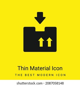 Box minimal bright yellow material icon