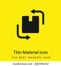 Box minimal bright yellow material icon