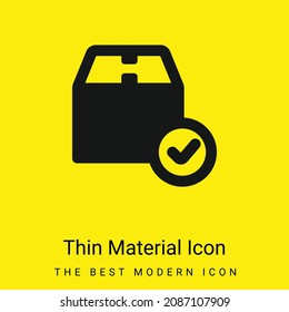 Box minimal bright yellow material icon