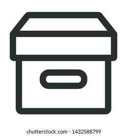 box - minimal line web icon. simple vector illustration. concept for infographic, website or app.